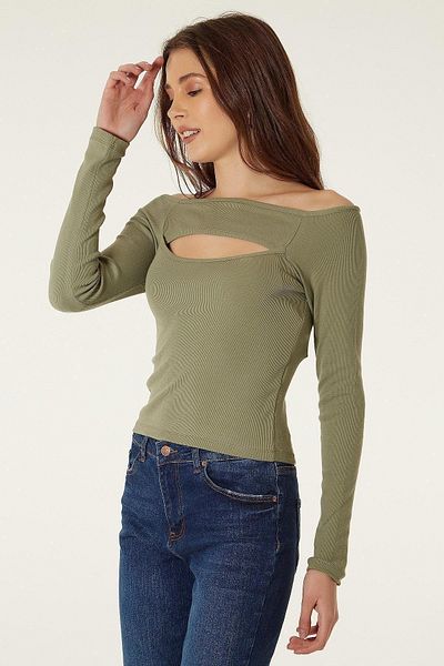 Pattaya Women's Low-cut Long Sleeve Blouse Y20w145-sa072