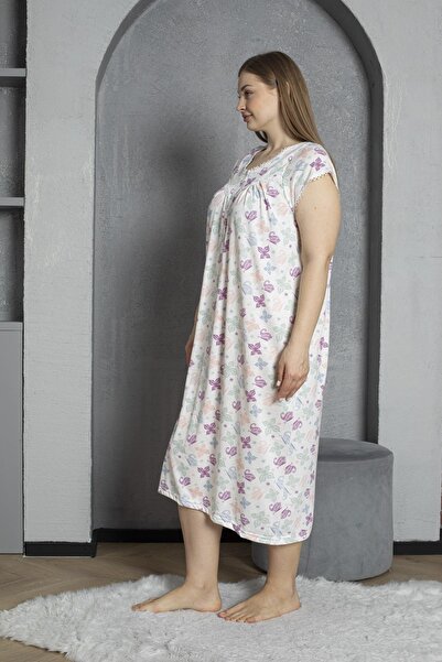 SEBOTEKS Κοντό μανίκι με κουμπιά βαμβακερό χτενισμένο βαμβακερό νυχτικό 295