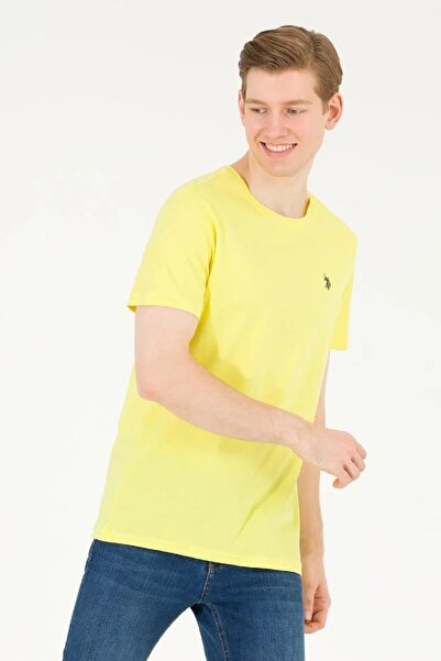 U.S. Polo Assn. Tricou pentru bărbați cu gât roșu Basic