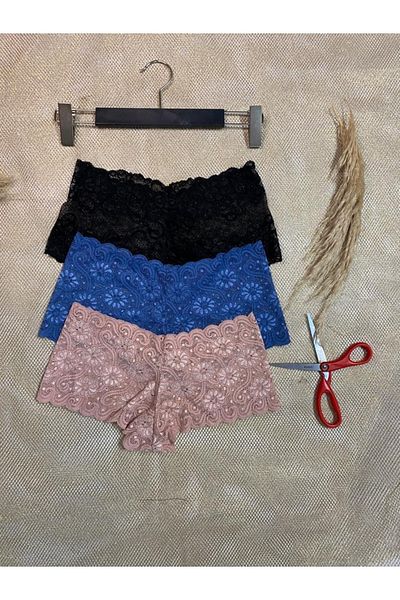 GECKO COLLECTION Gecko Lace 3 Piece Γυναικεία φανταχτερά εσώρουχα - Σορτς Boxer