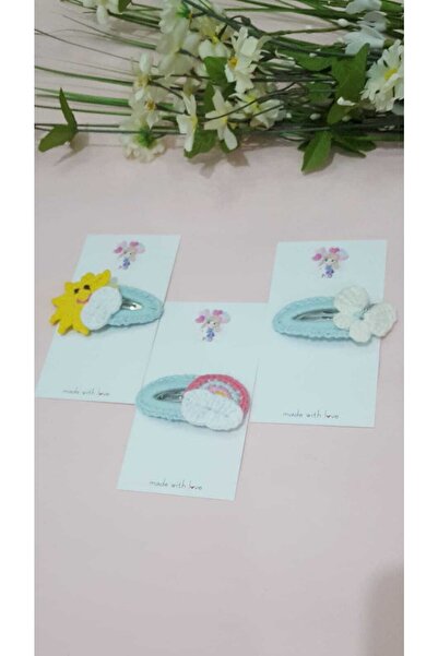 Kadın Girişimciler Atölyesi Set de 3 catarame pentru mesagerie de primăvară tricotate