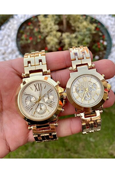 ÇENÇEN Çift Kol Saati Çelik Kordon Sevgili Saatleri