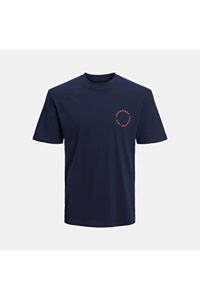 Jack & Jones Τζακ Τζόουνς 12221013   Μπλουζάκι Navy Blue XL - Γράμμα στην πλά...