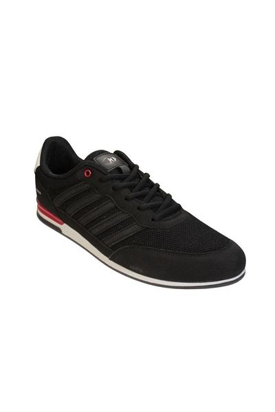 M.P. M.p Men's Black Mesh Lace-Up Comfort Flat Sole Sneacer Sports Shoes