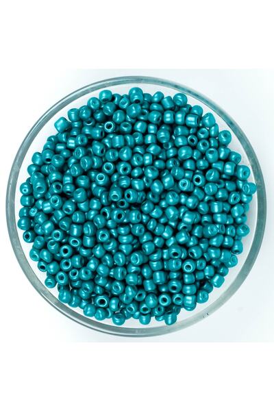 yfhobi 50 Gram - 4 Mm Pastel Turkuaz Renk Büyük Boy Kum Boncuk, Takı Yapım Bo...