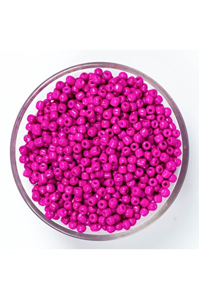 yfhobi 50 Gram - 4 Mm Koyu Pembe Renk Büyük Boy Kum Boncuk, Takı Yapım Boncuğ...