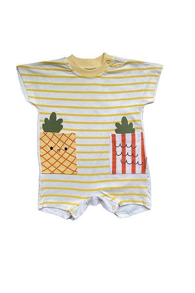 Necix's Fruit Figured Baby Jumpsuit-pineapple