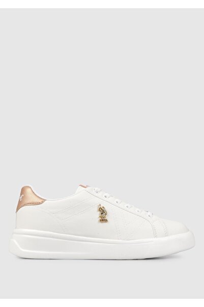 U.S. Polo Assn. حذاء رياضي نسائي أبيض إضافي
