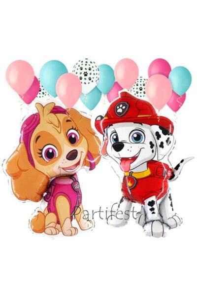 Parti Station Paw Patrol Balon Seti Paw Petrol Yaş Balon Seti Paw Patrol Doğu...