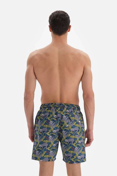 Dagi Anthrazit - Ölfaultier Des. Mittlere Shorts
