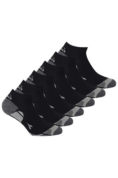Diadora Unisex Sneaker Sportsocken, 6er Pack - Socken, Mehrfachpackung, Logo, Muster