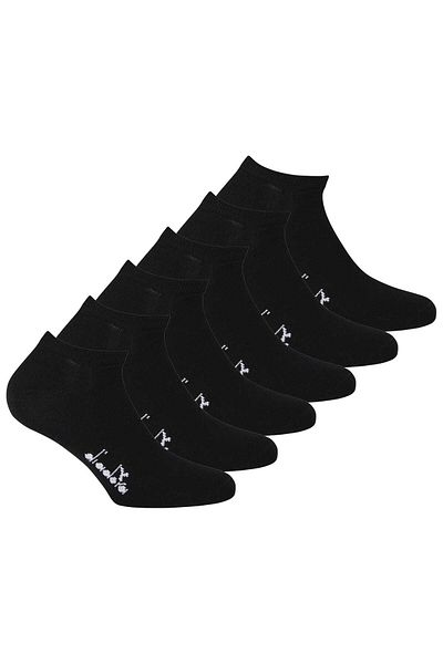 Diadora Unisex Sneaker Socken, 6er Pack - Sportsocken, Mercerisierte Baumwolle, Logo, einfarbig