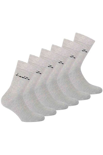 Diadora Unisex Socken, 6er Pack - Sportsocken, Baumwolle, Logo, einfarbig