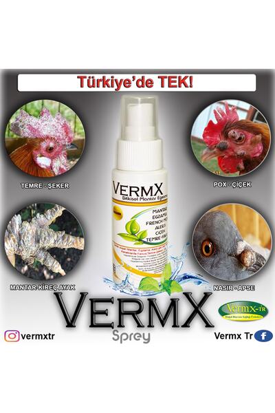 VERMX-TR DOĞAL HAYVAN SAĞLIĞI ÜRÜNLERİ Hint Horozları Için 3lü Temre Şeker Ve Dış Çiçek Seti