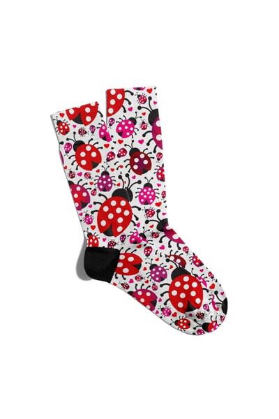 Eğlenceli Çoraplar Fun Socks Șosete unisex imprimate cu detalii Buburuză Ecso...