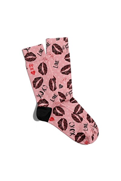 Eğlenceli Çoraplar Забавни чорапи Unisex Love Printed Lover Socks Ecsoket065