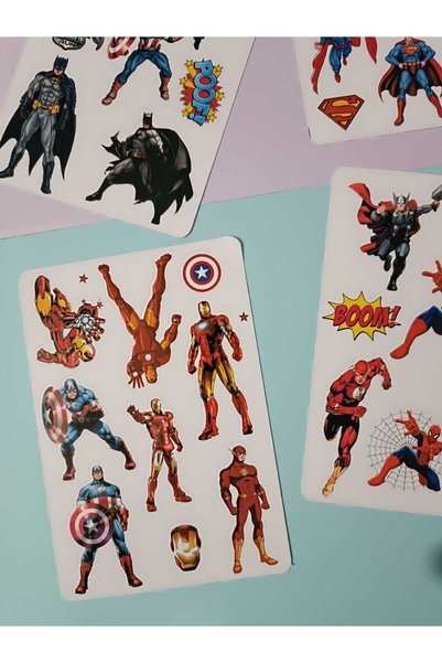 EyER Shoping Super Heroes Hulk Spiderman Ironman Label Sticker
