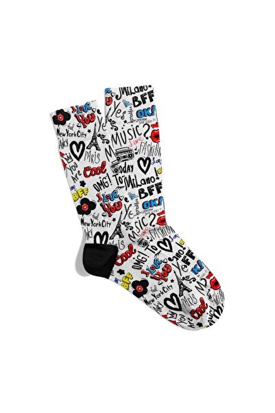 Eğlenceli Çoraplar Διασκεδαστικές κάλτσες Unisex Cool Omg City Paris Pattern ...