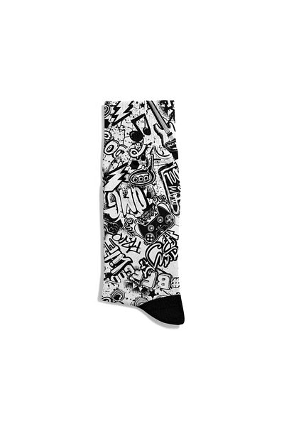 Eğlenceli Çoraplar Fun Socks Unisex Omg Game Life Pattern Printed Socks Ecsoket374