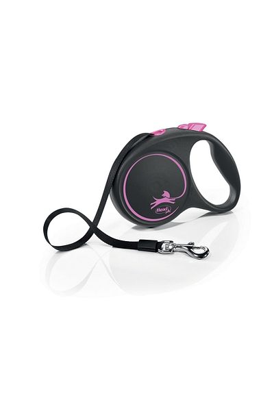 Flexi Black Desing 5 Mt Strip L Pink