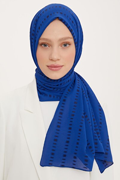 Armine Σάλι με λεπτομέρεια κομμένης ρίγας, μπλε ναυτικό μπλε (υφασμάτινο ύφασμα που αναπνέει)