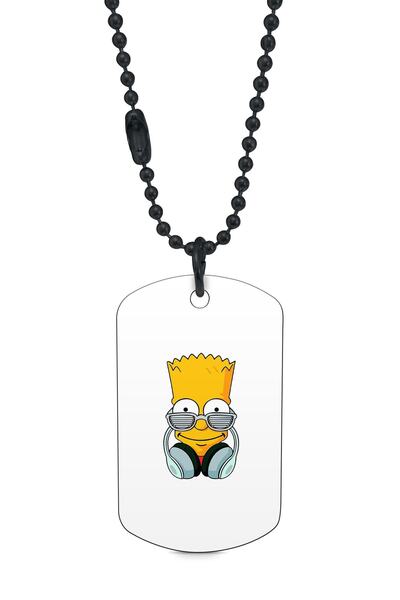 herotasarım قلادة سيمبسون السوداء - موديل Dft7606 بصمة