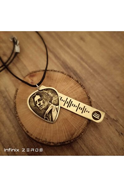 luffy design Maneskin Damiano David Metal Pena Spotify Kolye Set