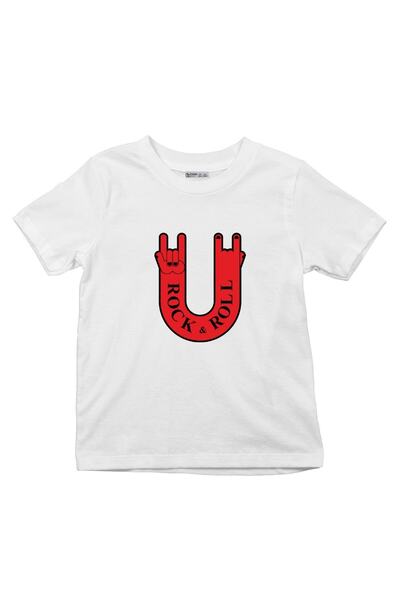 GreenMint تي شيرت للأطفال روك اند رول هاندعشاق موسيقى الروكمهرجان روك_em2426