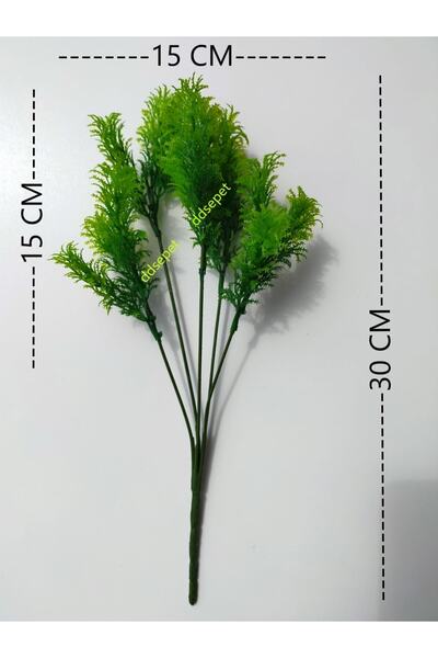 DDTREND Çam Yeşili Demet Yapay Çiçek Bitki Çim, Garnitür Dikey Bahçe Aranjman 30 Cm