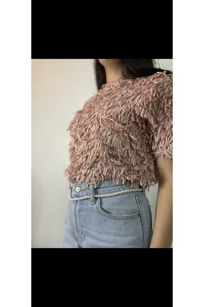 SmY Bag Cureaua cu perle de culoare crem lucrata manual