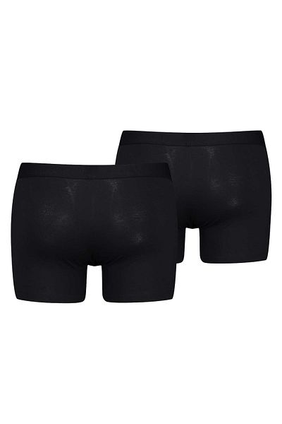 Levi's LEVI'S Herren Boxershorts – 2er-Pack solide Basic-Bio-Boxershorts, Logobund