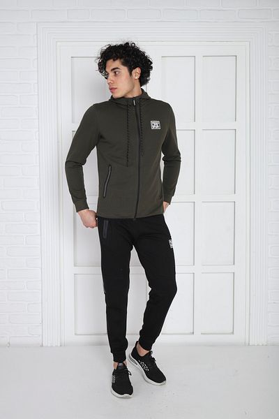 NEED LİFE Men's Black-khaki Tracksuit Set