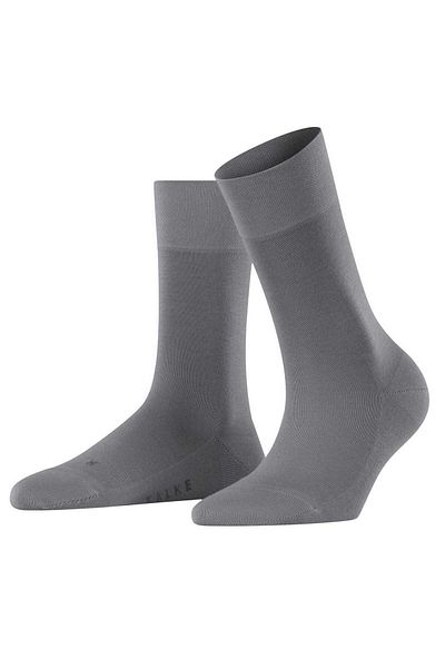 FALKE Damen Socken - Sensitive New York, Bündchen, Logo, einfarbig, lang