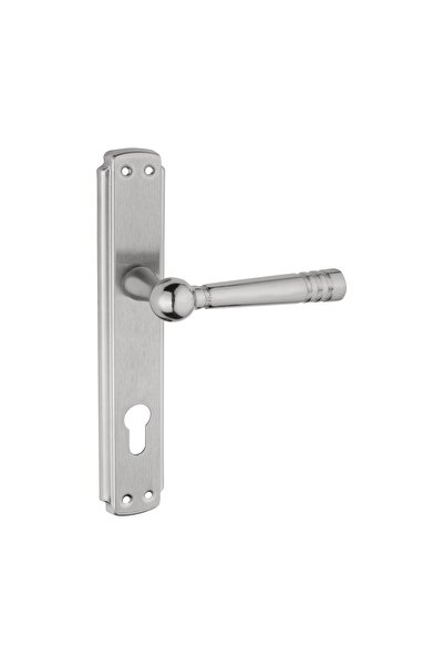 KOLDOOR Ușă din oțel Osmanlı Lux cu oglindă Yale Mâner de ușă nichel satinat 1 set