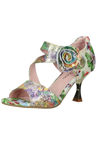 LAURA VITA Sandalette - Beige - Blockabsatz