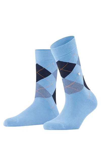 Burlington Damen Socken 3er-Pack – Queen, Kurzstrümpfe, Baumwolle, Rautenmuster, Logo