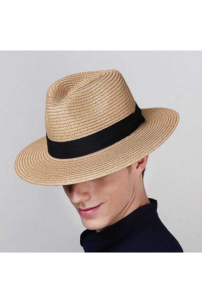 Uniquerrs Men's Straw Fedora Hat