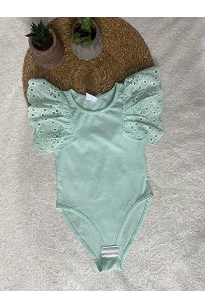 NilMavisi Girl's Zero Sleeve Bodysuit with Ruffled Sleeves and Snaps