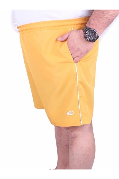 MocGrande Large Size Classic Swim Shorts 23677 Mustard