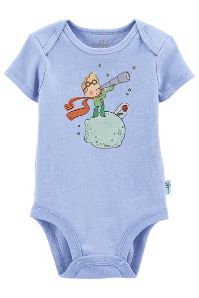 MAHFEL 100% Cotton Organic Printed Premium Snap Fastener Baby Bodysuit