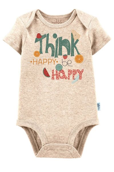 MAHFEL 100% Cotton Organic Printed Premium Snap Fastener Baby Bodysuit