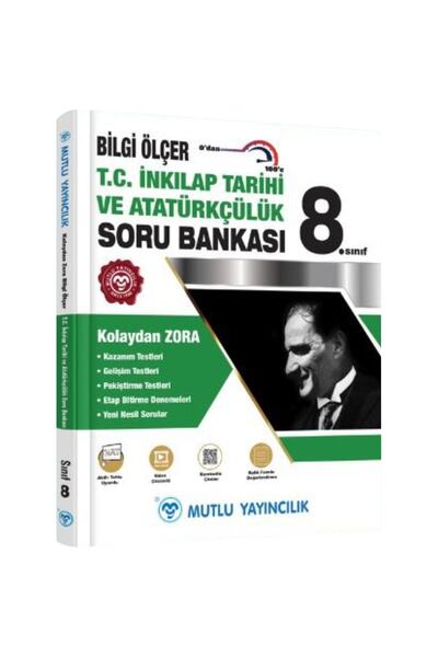 Mutlu Yayıncılık Mutlu Yayınları 8. Sınıf Inkilap Tarihi Bilgi Ölçer Soru Ban...
