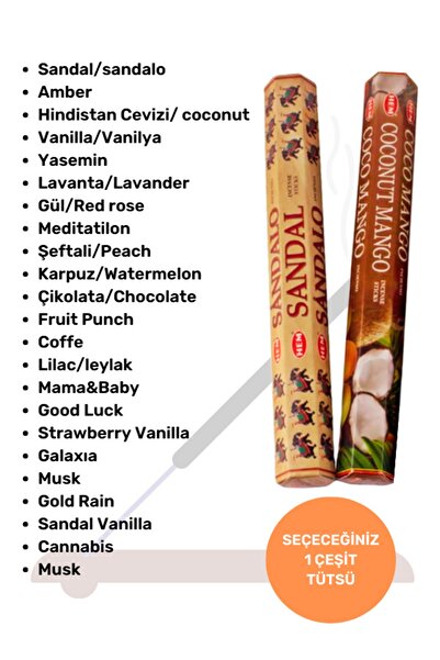 Hem Tütsü Çubuk Tütsü Bütün Tütsü Çeşitleri Tekli Kutu