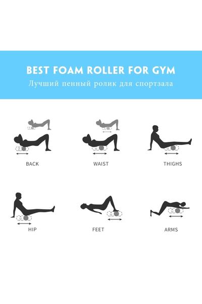 AVESSA Short Foam Roller Massage Foam Foam Roller Rounding Foam Exercise Tool 33 Cm