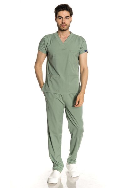 TIPMOD Green Unisex Bat Sleeve Lycra Doctor/Nurse Jersey