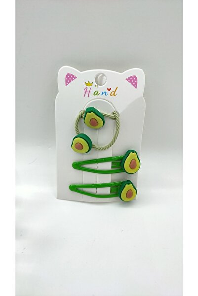 NO NAME Fruit Patterned Snap Buckle and Rubber Set
