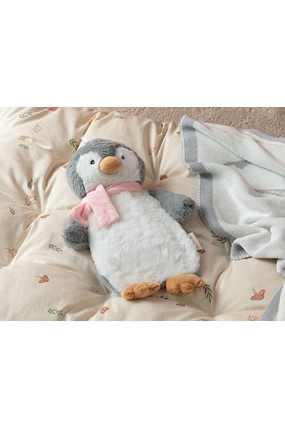 English Home Little Penguin 750 Ml Ecru Plush Children's Hot Water Bag