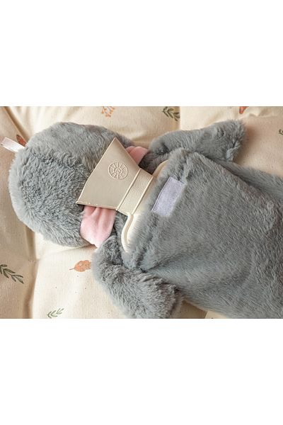 English Home Little Penguin 750 Ml Ecru Plush Children's Hot Water Bag