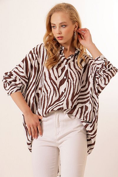 Pattaya Shirt - Brown - Oversize