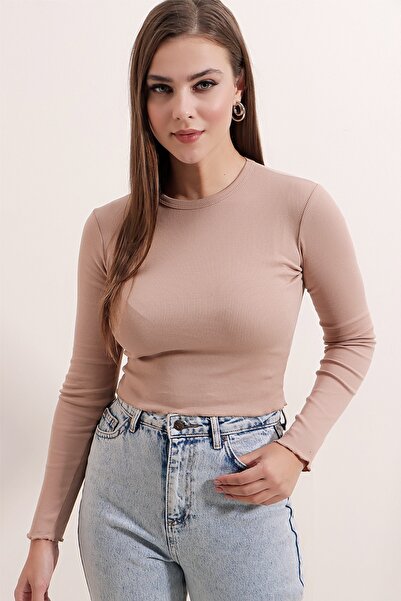 Pattaya Women's Long Sleeve Camisole Crop Blouse P22w201-3173